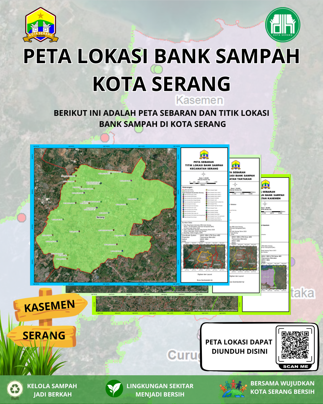 PETA LOKASI BANK SAMPAH DI KOTA SERANG